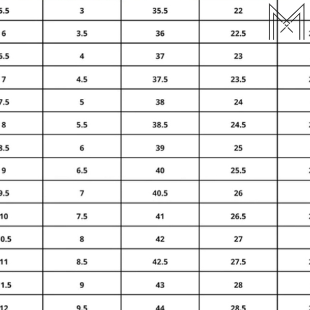 Bảng Size dép Puma chi tiết chính xác theo chiều cao, cân nặng 2026 Bảng Size dép Puma chi tiết chính xác theo chiều cao, cân nặng 2026