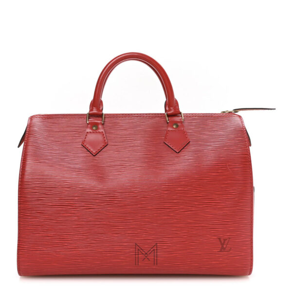 Túi Trống LV Speedy Màu Đỏ Da Epi Size 30 Thời Trang LV 355
