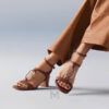 Sandal cao gót Hermes Miramar chính hãng màu nâu MHHH052 2026