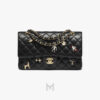 Túi xách đeo chéo Chanel Classic 11.12 màu đen dây xích đan da cừu chính hãng TCN41 2026