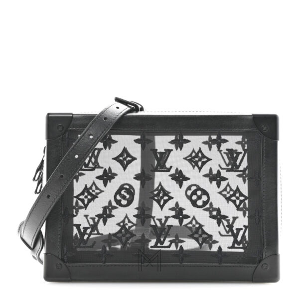 Túi Cốp Louis Vuitton Vuông Soft Trunk Màu Đen Monogram Trong Suốt CC001