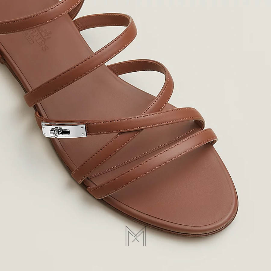 Sandal Hermes Lullaby hàng hiệu chính hãng màu nâu gold MHHH061 2026 Sandal Hermes Lullaby hàng hiệu chính hãng màu nâu gold MHHH061 2026