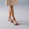 Sandal Hermes Maya chính hãng màu đỏ đô phối xám MHHH027 2026