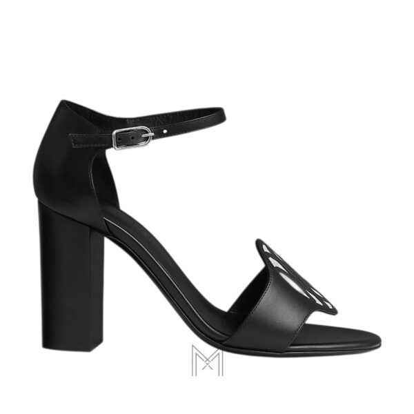 Cao gót Hermes Marquise 90 chính hãng màu đen họa tiết H Lift MHHH026