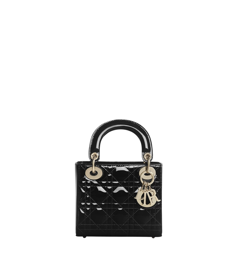 Túi Xách Lady Dior Micro Màu Đen Da Patent Sang Trọng DR007 2026 Túi Xách Lady Dior Micro Màu Đen Da Patent Sang Trọng DR007 2026
