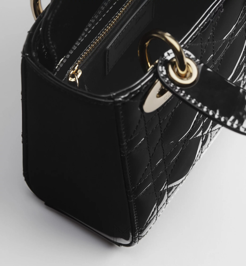 Túi Xách Lady Dior Micro Màu Đen Da Patent Sang Trọng DR007 2026 Túi Xách Lady Dior Micro Màu Đen Da Patent Sang Trọng DR007 2026