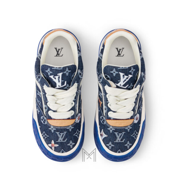Giày Jordan LV nam màu xanh hoạ tiết monogram chính hãng GLV03