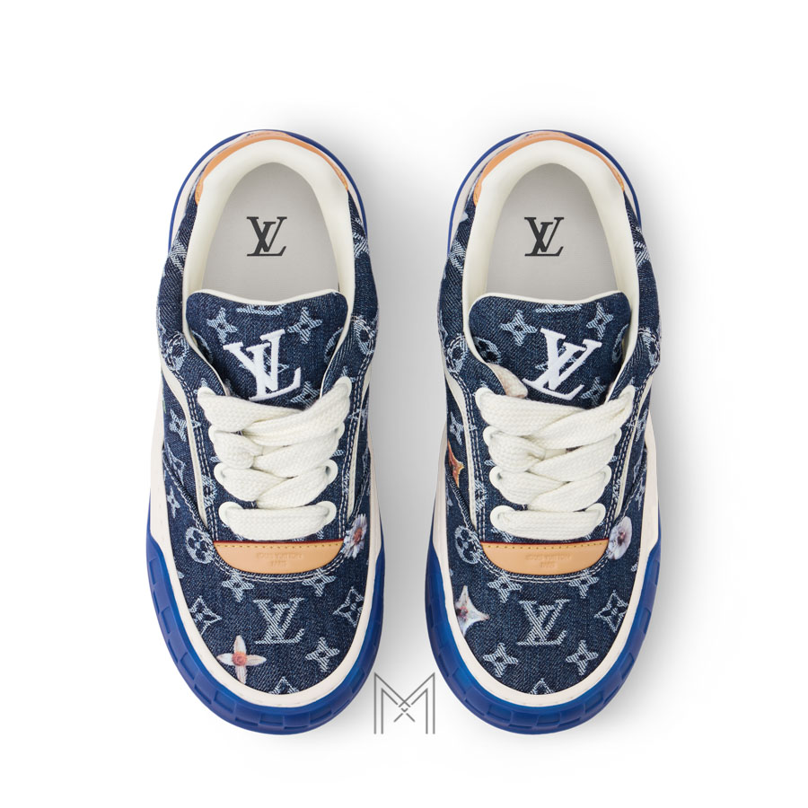 Giày Jordan LV nam màu xanh hoạ tiết monogram chính hãng GLV03 2026 Giày Jordan LV nam màu xanh hoạ tiết monogram chính hãng GLV03 2026