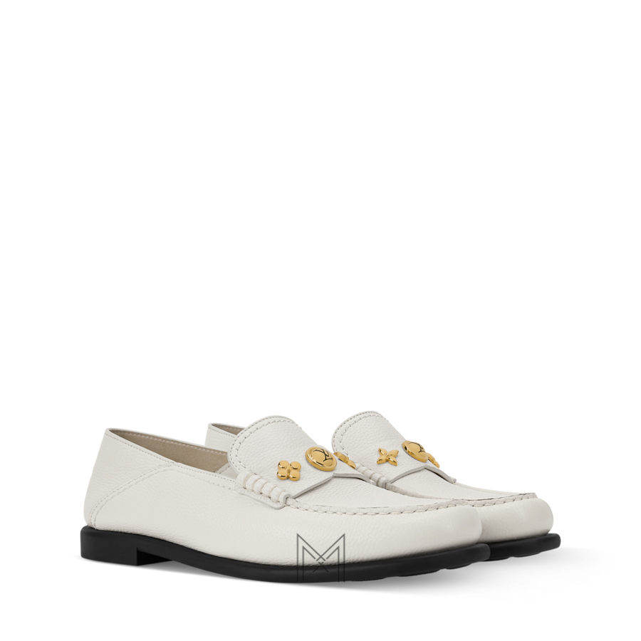 Giày Loafer Louis Vuitton nữ màu trắng authentic GLV02 2026 Giày Loafer Louis Vuitton nữ màu trắng authentic GLV02 2026