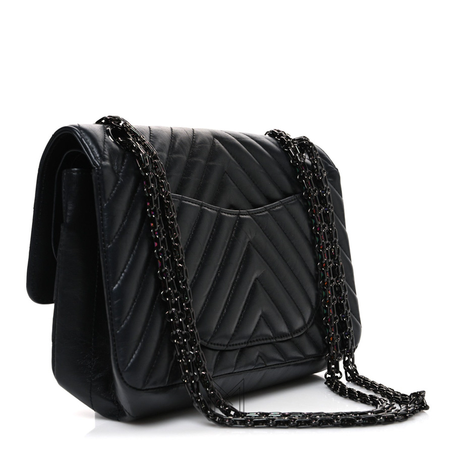 Túi Chanel 2.55 Reissue So Back màu đen da cừu authentic TCN42 2026 Túi Chanel 2.55 Reissue So Back màu đen da cừu authentic TCN42 2026