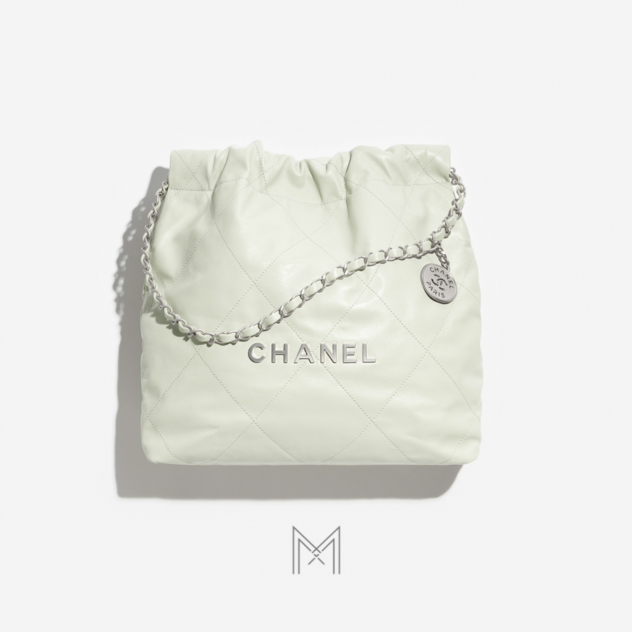 Túi xách Chanel 22 Pre-Collection Xuân Hè màu xanh lá nhạt da bê chính hãng TCN38 2026 Túi xách Chanel 22 Pre-Collection Xuân Hè màu xanh lá nhạt da bê chính hãng TCN38 2026