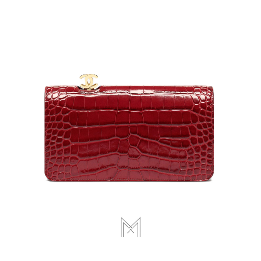 Túi Chanel cầm tay màu đỏ da bê dập nổi vân cá sấu chính hãng TCN35 2026 Túi Chanel cầm tay màu đỏ da bê dập nổi vân cá sấu chính hãng TCN35 2026