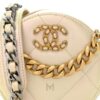 Túi Chanel dây xích vàng phối bạc tròn màu be da bê chính hãng TCN28 2026