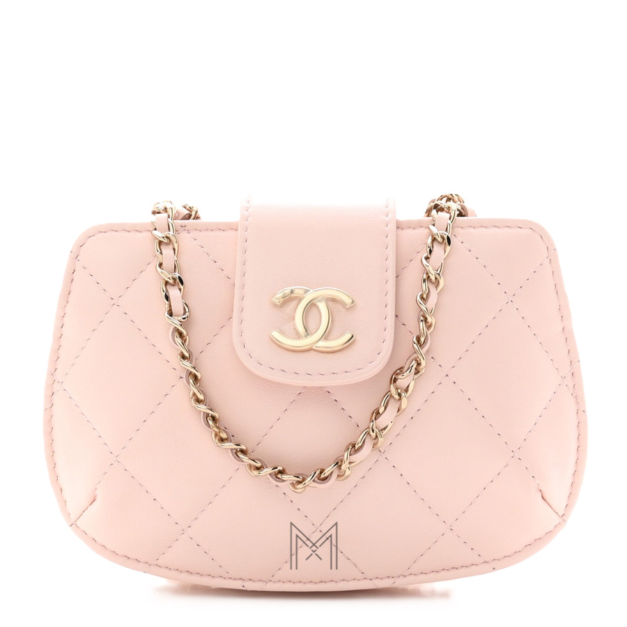 Túi Chanel hồng phấn CC Chain da cừu chính hãng TCN25 2026 Túi Chanel hồng phấn CC Chain da cừu chính hãng TCN25 2026