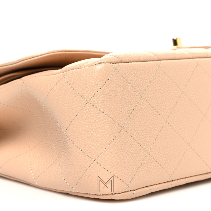 Túi Chanel Jumbo Caviar Quilted Double Flap chính hãng màu be TCN24 2026 Túi Chanel Jumbo Caviar Quilted Double Flap chính hãng màu be TCN24 2026