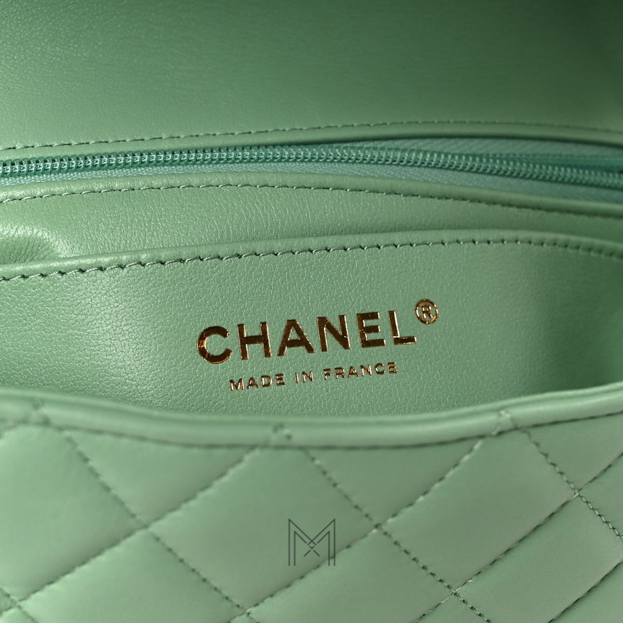 Túi Chanel mini 8 Rectangular Flap màu xanh da cừu chính hãng TCN20 2026 Túi Chanel mini 8 Rectangular Flap màu xanh da cừu chính hãng TCN20 2026