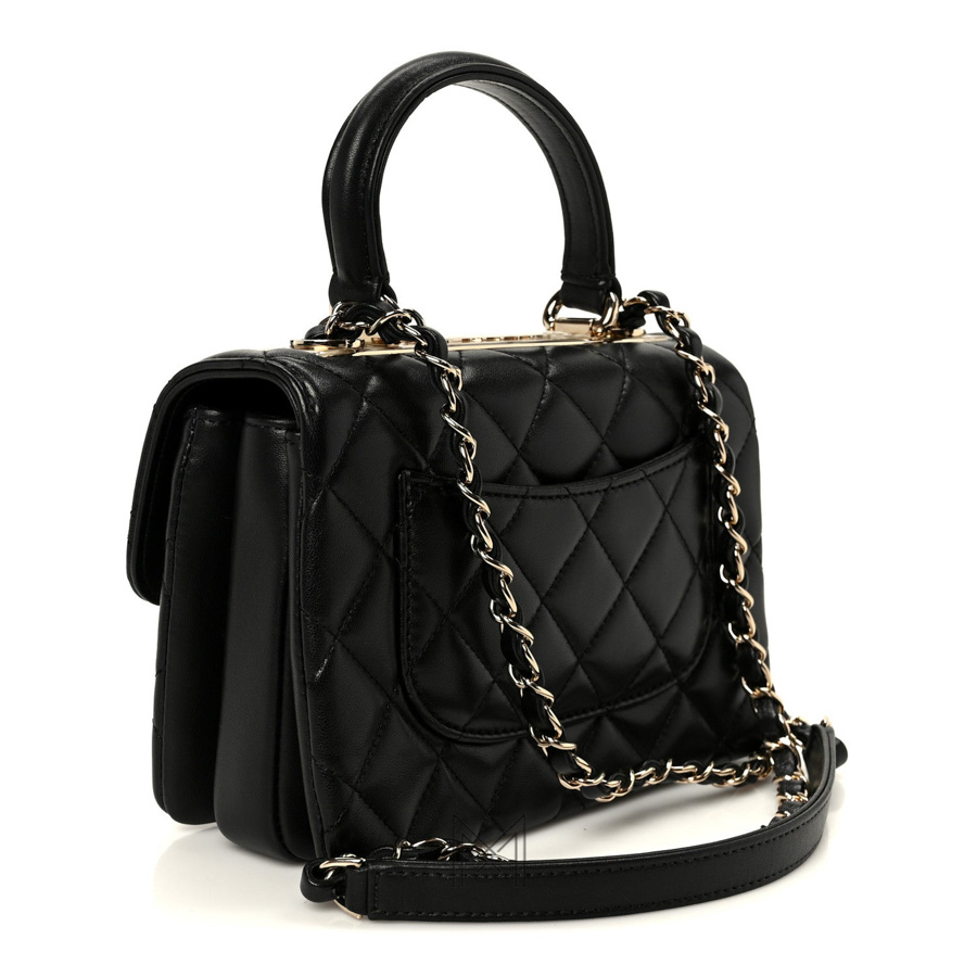 Túi xách đeo chéo Chanel nẹp sắt Trendy CC Dual Handle Flap màu đen TCN18 2026 Túi xách đeo chéo Chanel nẹp sắt Trendy CC Dual Handle Flap màu đen TCN18 2026