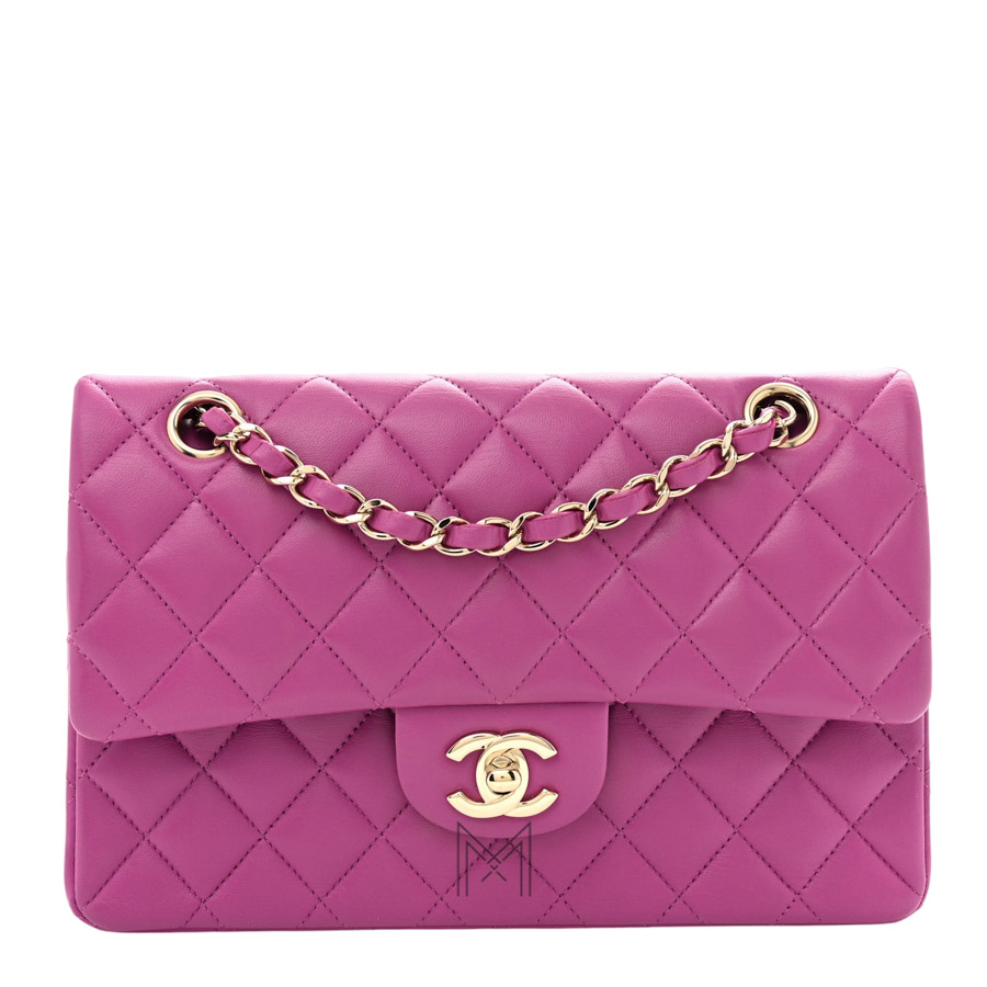 Túi Chanel tím Lambskin Quilted Small Double Flap chính hãng TCN13 2026 Túi Chanel tím Lambskin Quilted Small Double Flap chính hãng TCN13 2026