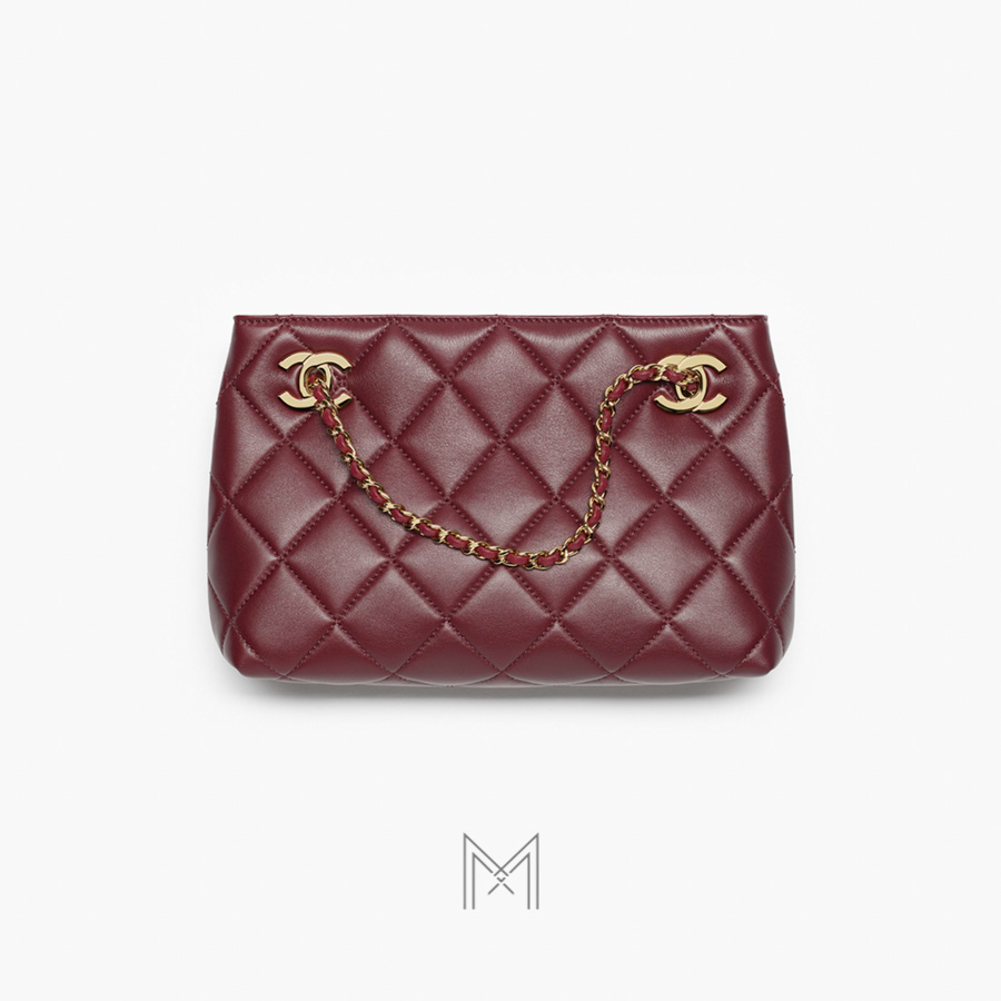 Túi Chanel trần trám màu đỏ da cừu Spring Summer chính hãng TCN12 2026 Túi Chanel trần trám màu đỏ da cừu Spring Summer chính hãng TCN12 2026