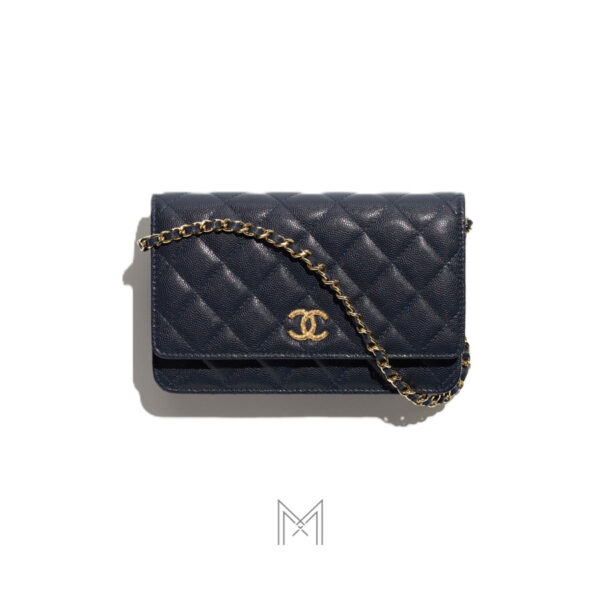 Túi Chanel viền xích Pre-Collection Spring Summer 2026 màu xanh da bê authentic TCN08