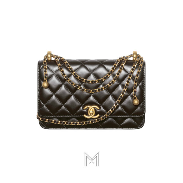 Túi Chanel WOC Pre-Collection Spring Summer 2026 màu đen da bê chính hãng TCN07
