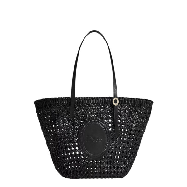 Túi Xách Cói Dior Màu Đen Hàng Hiệu Authentic DR015