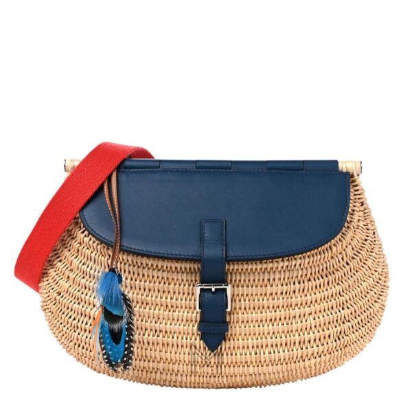 Túi cói HERMES Swift Wicker Picnic chính hãng THM04