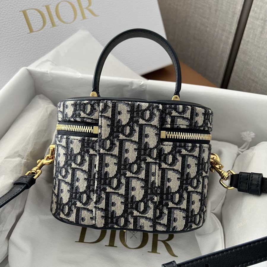 Túi Xách Cốp Dior Vanity Họa Tiết Oblique Thổ Cẩm Hàng Hiệu DR016 2026 Túi Xách Cốp Dior Vanity Họa Tiết Oblique Thổ Cẩm Hàng Hiệu DR016 2026