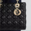 Túi Xách Lady Dior 5 Ô Màu Đen Màu Đen Sang Trọng Da Cừu DR017 2026