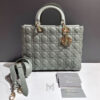 Túi Xách Lady Dior 7 Ô Màu Xám Da Cừu Chính Hãng DR018 2026