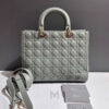 Túi Xách Lady Dior 7 Ô Màu Xám Da Cừu Chính Hãng DR018 2026