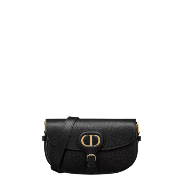 Túi Đeo Chéo Hàng Hiệu Dior Bobby Màu Đen Da Bê Hạt Chính Hãng DR022