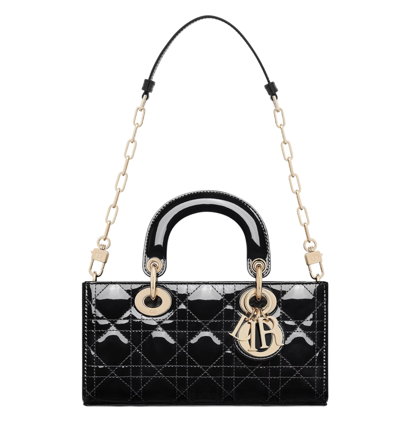 Túi Xách Đeo Chéo Dior Lady D-Joy Màu Đen Da Patent Thời Trang DR024 2026 Túi Xách Đeo Chéo Dior Lady D-Joy Màu Đen Da Patent Thời Trang DR024 2026