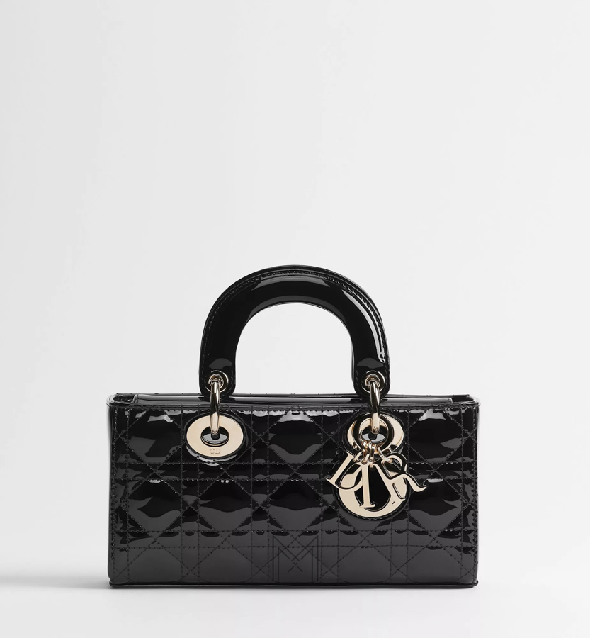 Túi Xách Đeo Chéo Dior Lady D-Joy Màu Đen Da Patent Thời Trang DR024 2026 Túi Xách Đeo Chéo Dior Lady D-Joy Màu Đen Da Patent Thời Trang DR024 2026