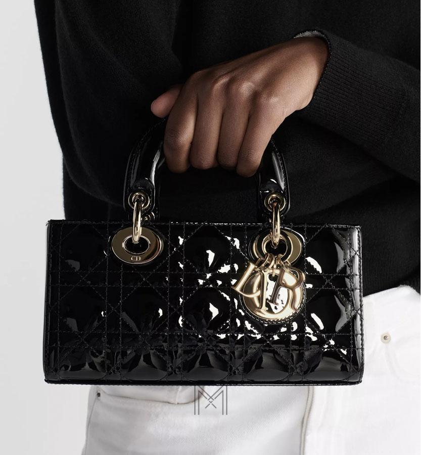 Túi Xách Đeo Chéo Dior Lady D-Joy Màu Đen Da Patent Thời Trang DR024 2026 Túi Xách Đeo Chéo Dior Lady D-Joy Màu Đen Da Patent Thời Trang DR024 2026
