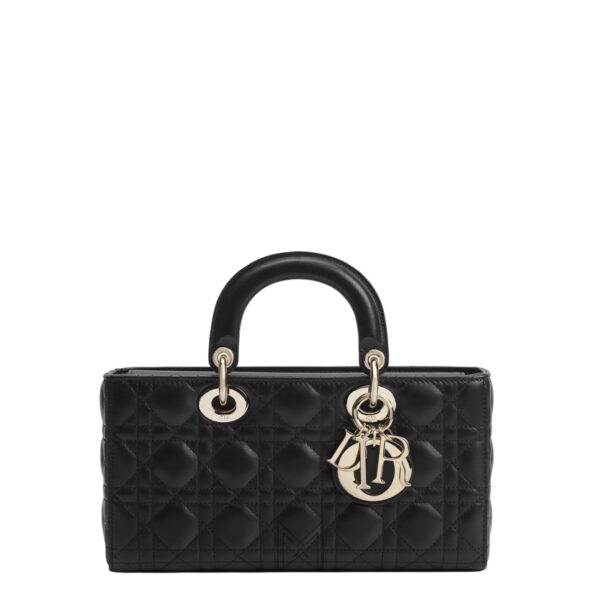 Túi Xách Đeo Chéo Lady Dior D-Joy Màu Đen Da Lì Chính Hãng DR026