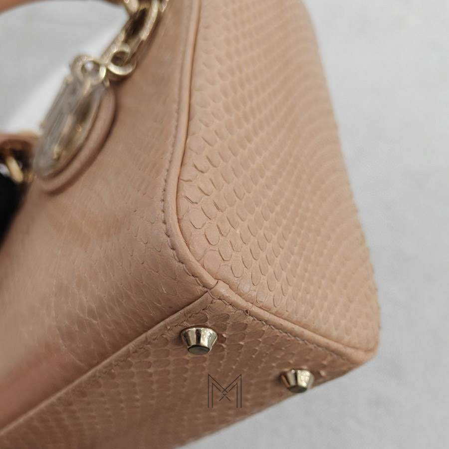 Túi Xách Đeo Chéo Lady Dior Màu Cam Da Rắn Chính Hãng DR027 2026 Túi Xách Đeo Chéo Lady Dior Màu Cam Da Rắn Chính Hãng DR027 2026