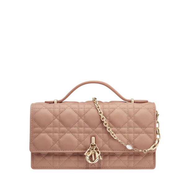 Túi Đeo Chéo Dior Dây Xích Màu Cam Da Bê Thời Trang DR029
