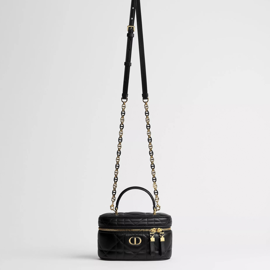 Túi Hộp Vuông Đeo Chéo Dior Màu Đen Da Bê Luxury TR039 2026 Túi Hộp Vuông Đeo Chéo Dior Màu Đen Da Bê Luxury TR039 2026