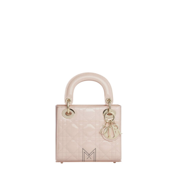 Túi Xách Dior Lady Mini Hồng Da Patent Chính Hãng TR045