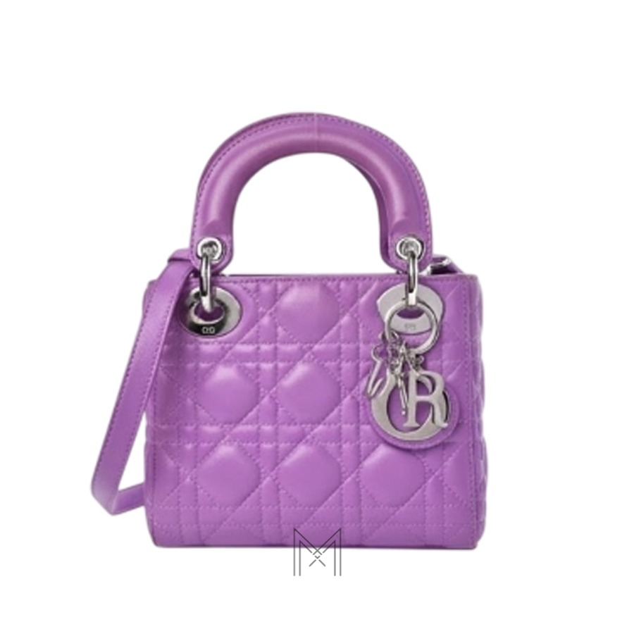 Túi Xách Đeo Chéo Lady Dior Màu Tím Da Lambskin Hàng Hiệu TR047 2026 Túi Xách Đeo Chéo Lady Dior Màu Tím Da Lambskin Hàng Hiệu TR047 2026