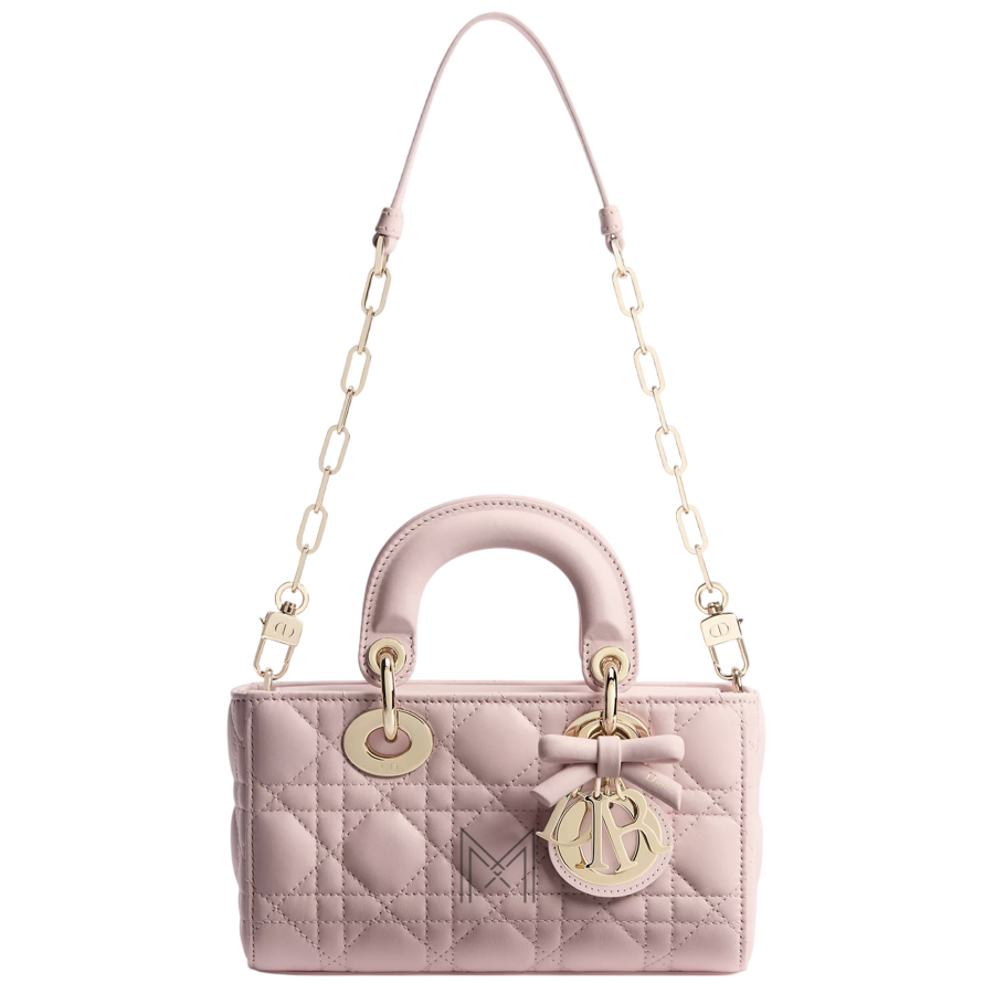 Túi Xách Hàng Hiệu Dior D-Joy Mini Hồng Đính Nơ Da Cừu Chính Hãng TR049 2026 Túi Xách Hàng Hiệu Dior D-Joy Mini Hồng Đính Nơ Da Cừu Chính Hãng TR049 2026