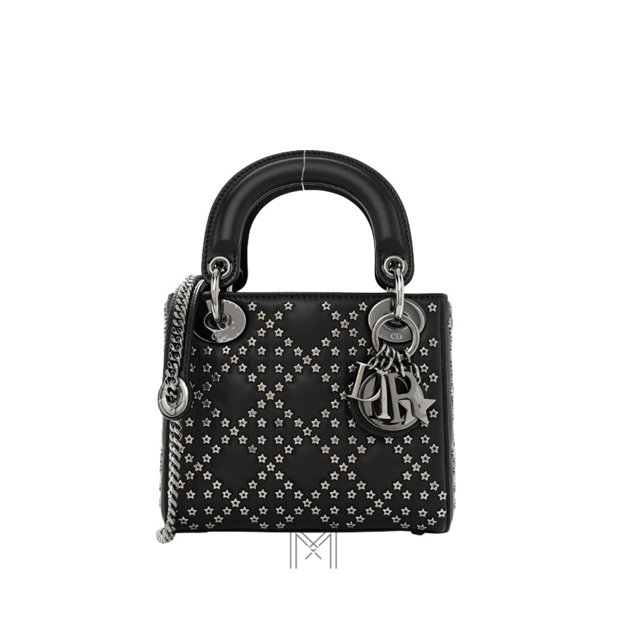 Túi Xách Đeo Chéo Lady Dior Đen Nạm Đinh Authentic DR051 2026 Túi Xách Đeo Chéo Lady Dior Đen Nạm Đinh Authentic DR051 2026