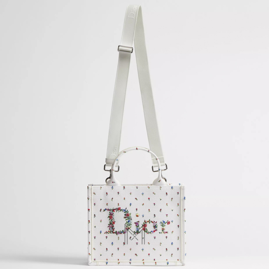 Túi Xách Nữ Hàng Hiệu Dior Trắng Thêu Hoa Nhí Chính Hãng DR058 2026 Túi Xách Nữ Hàng Hiệu Dior Trắng Thêu Hoa Nhí Chính Hãng DR058 2026