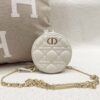 Túi Đeo Chéo Dior Mini Tròn Trắng Da Bê Sần Hàng Hiệu Dr060 2026