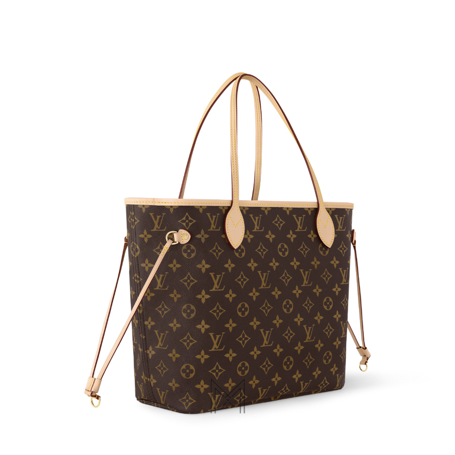 Túi Xách Nữ Đựng Đồ LV Neverfull Màu Nâu Monogram Authentic CC007 2026 Túi Xách Nữ Đựng Đồ LV Neverfull Màu Nâu Monogram Authentic CC007 2026
