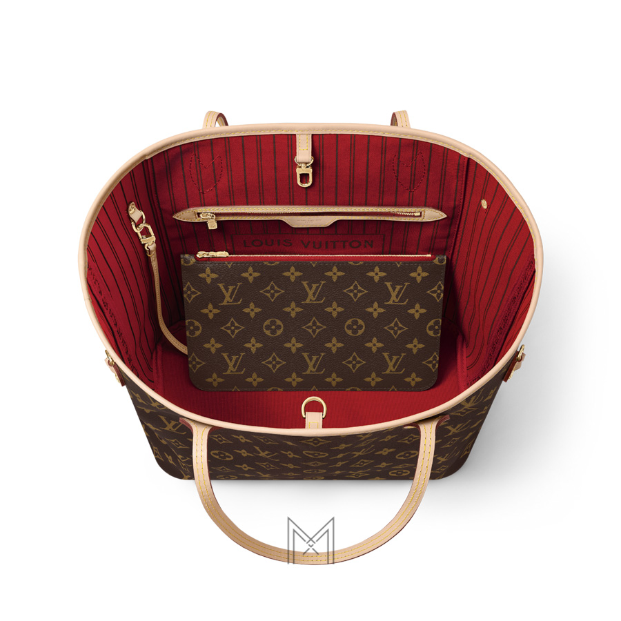Túi Xách Nữ Đựng Đồ LV Neverfull Màu Nâu Monogram Authentic CC007 2026 Túi Xách Nữ Đựng Đồ LV Neverfull Màu Nâu Monogram Authentic CC007 2026