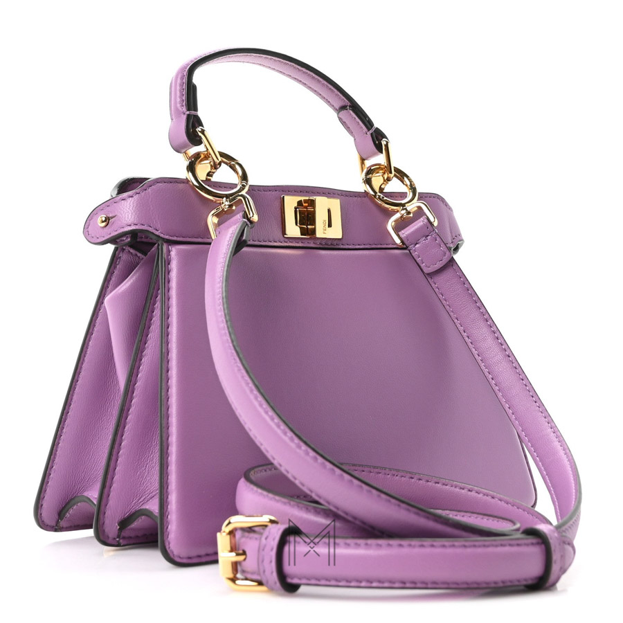Túi Fendi Peekaboo màu tím da bê chính hãng TFD3 2026 Túi Fendi Peekaboo màu tím da bê chính hãng TFD3 2026
