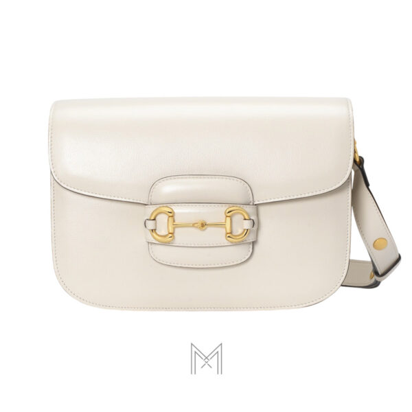 Túi Gucci 1955 size 25 màu trắng khoá vàng authentic NTG037