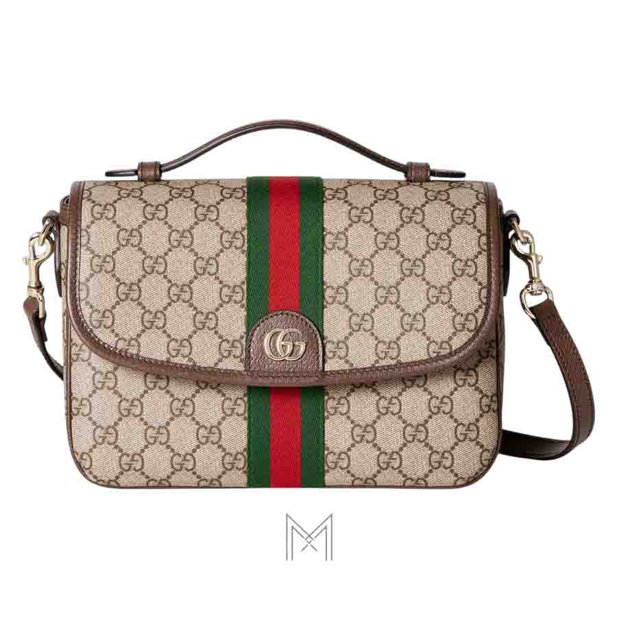 Túi Gucci 2 ngăn màu be hoạ tiết authentic NTG036 2026 Túi Gucci 2 ngăn màu be hoạ tiết authentic NTG036 2026